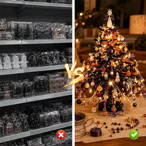 Handmade DIY Beaded Mini Tabletop Christmas Tree Craft Kit