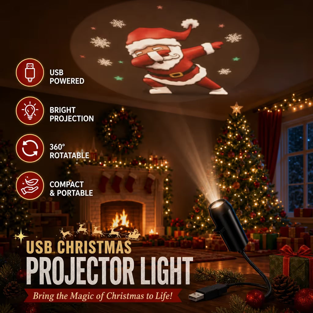 🔥Plug-&-Play HD Christmas Projector – 10 or 11 Festive Scenes