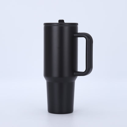 40oz Matte Insulated Tumbler with Handle & Flip Straw Lid, Leakproof Stainless Steel Water Bottle for Car Beach Travel
