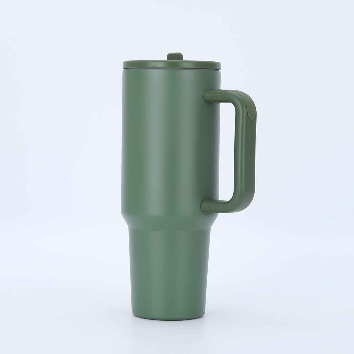 40oz Matte Insulated Tumbler with Handle & Flip Straw Lid, Leakproof Stainless Steel Water Bottle for Car Beach Travel