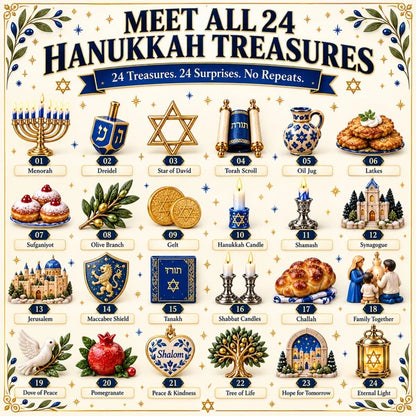 24 Treasures of Hanukkah – Traditions, Symbols & Light Countdown Calendar