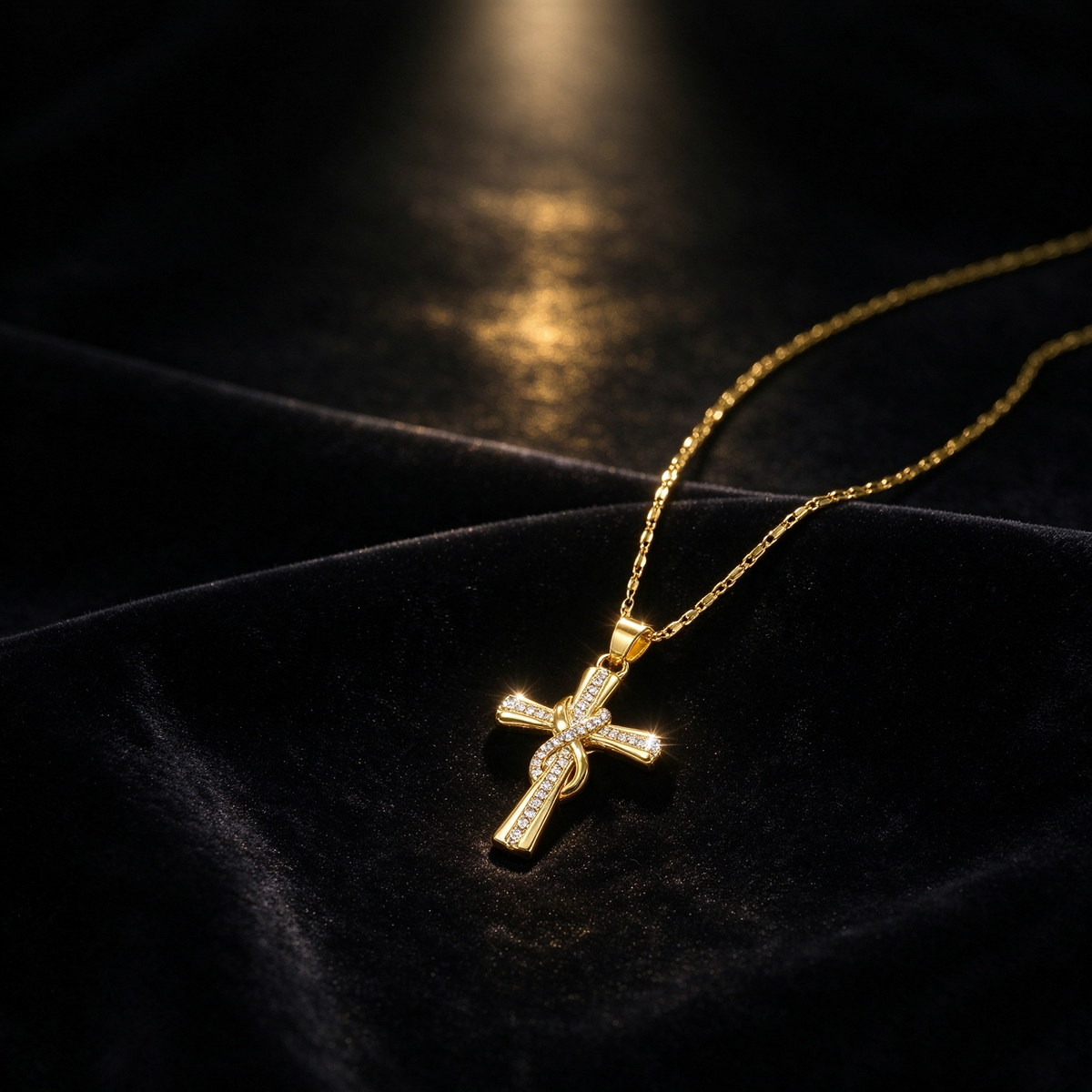 Eternal Cross Infinity Pendant Necklace