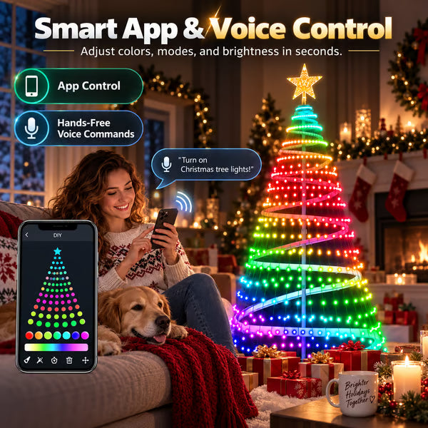 Music Sync Smart Tree Lights | Voice & App Control