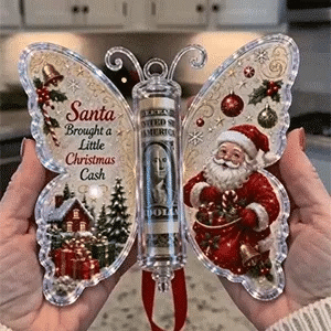🔥🎄Christmas Cash Gift Butterfly Ornament🦋 – Holiday Money Holder Keepsake💵✨