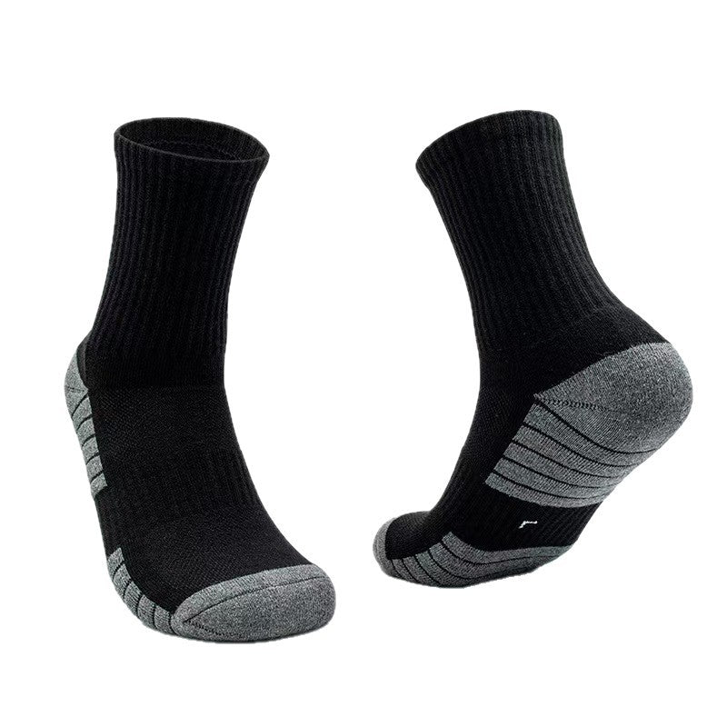 Men's Athletic Cushioned Crew Socks with Arch Compression for a Secure Fit (3-Pair)