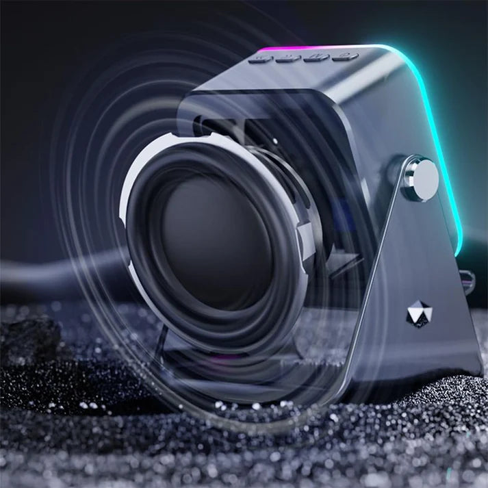 5-in-1 Wireless Induction Bluetooth Speaker with Adjustable Phone Stand