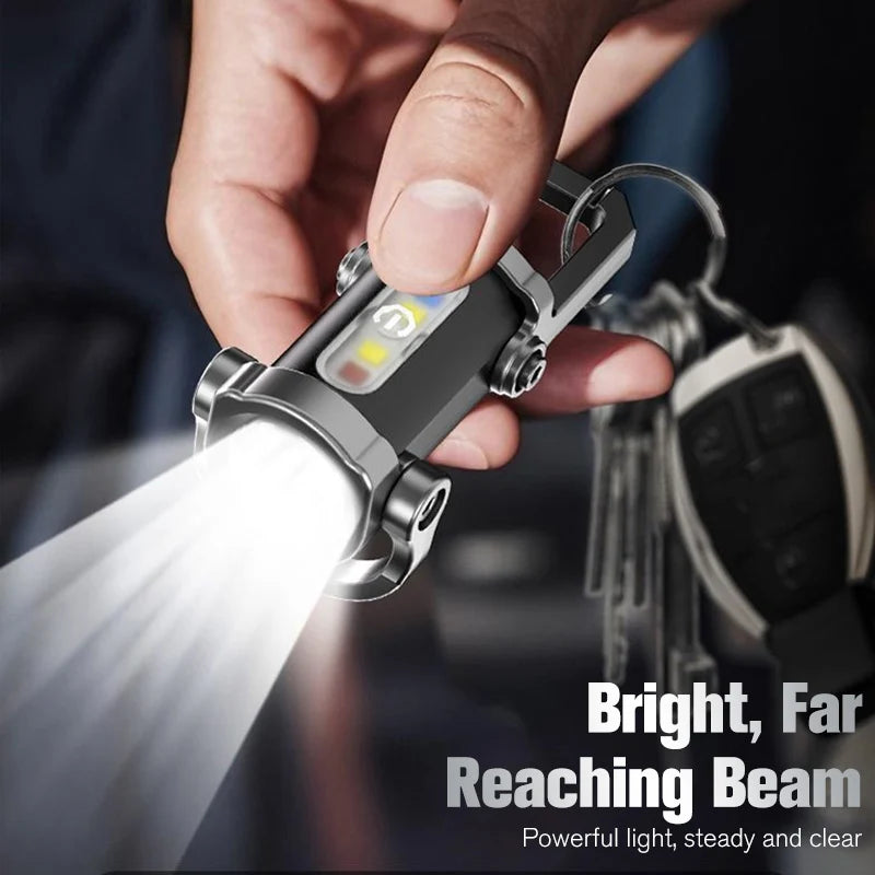 🔦 Rechargeable 300-Lumen Keychain Flashlight | USB-C, Tough EDC Light ⚡