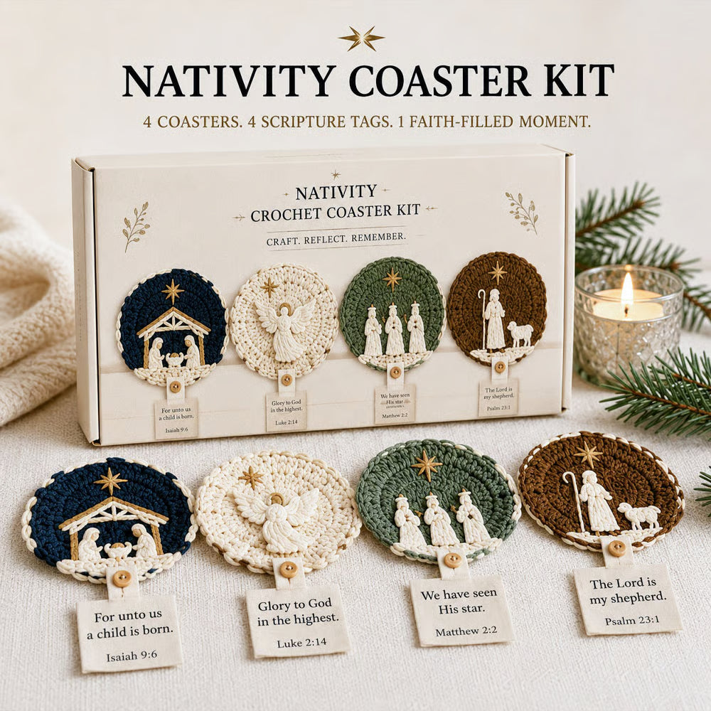 🧶Nativity Crochet Coaster DIY Kit