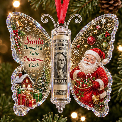 🔥🎄Christmas Cash Gift Butterfly Ornament🦋 – Holiday Money Holder Keepsake💵✨