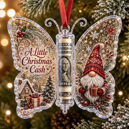 🔥🎄Christmas Cash Gift Butterfly Ornament🦋 – Holiday Money Holder Keepsake💵✨
