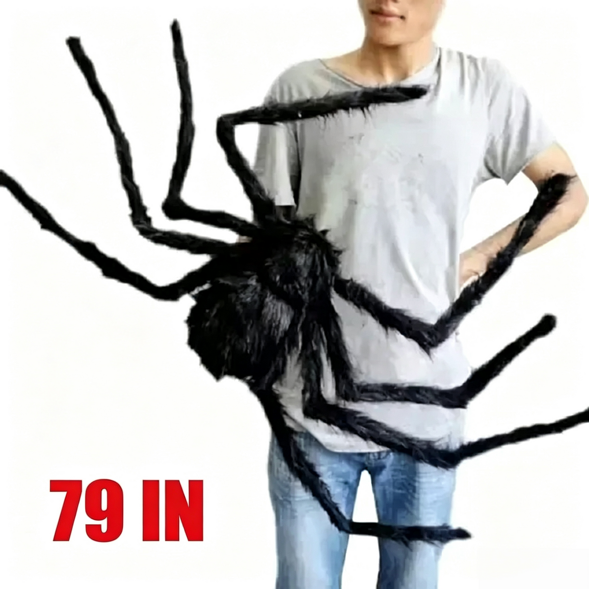 Giant Halloween Spider Decoration – Scary Indoor & Outdoor Prop