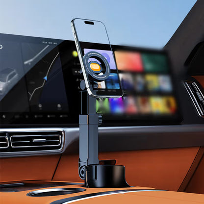 💥HOT SALE | Magnetic Car Cup Holder Phone Mount, 360° Rotatable N52 Magnet, One-Hand Use