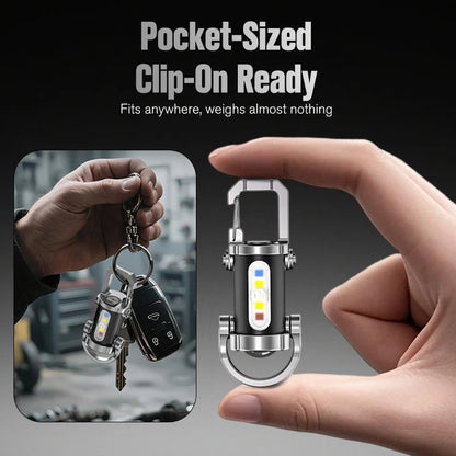 🔦 Rechargeable 300-Lumen Keychain Flashlight | USB-C, Tough EDC Light ⚡