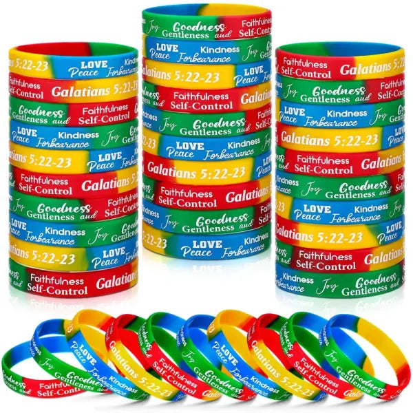 Bible Verse Christian Wristbands for Sunday School & Church Events