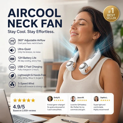 🌬️360° Cooling Portable Neck Fan ✨50% OFF Now