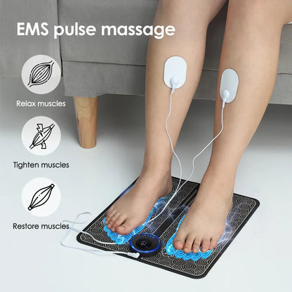 💆Foldable EMS Foot Circulation Massager Pad | Relieve Foot Fatigue & Leg Soreness