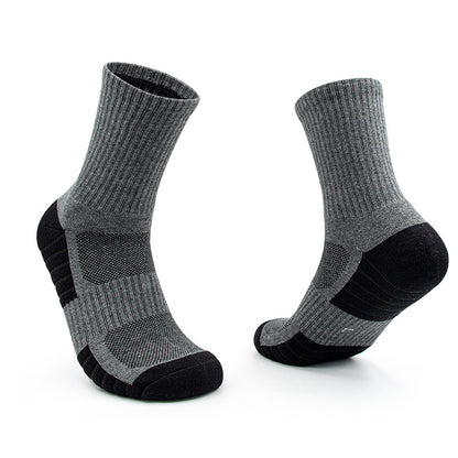 Men's Athletic Cushioned Crew Socks with Arch Compression for a Secure Fit (3-Pair)