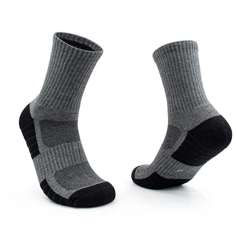 Men's Athletic Cushioned Crew Socks with Arch Compression for a Secure Fit (3-Pair)