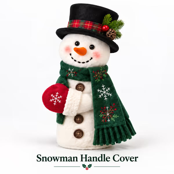 🎅Christmas Door Handle Covers – Santa & Snowman Plush Door Knob Decorations
