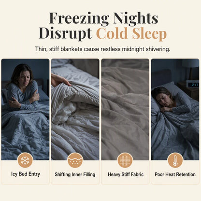 50% Off⏰ Double-Sided Sherpa Fleece Comforter | Thick Warm Winter Cozy Bedding❄️
