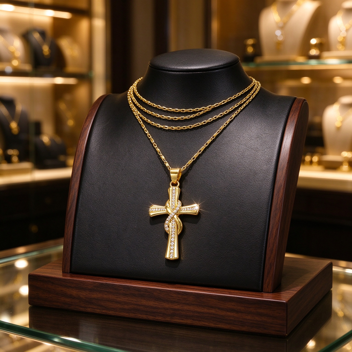 Eternal Cross Infinity Pendant Necklace