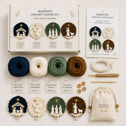 🧶Nativity Crochet Coaster DIY Kit