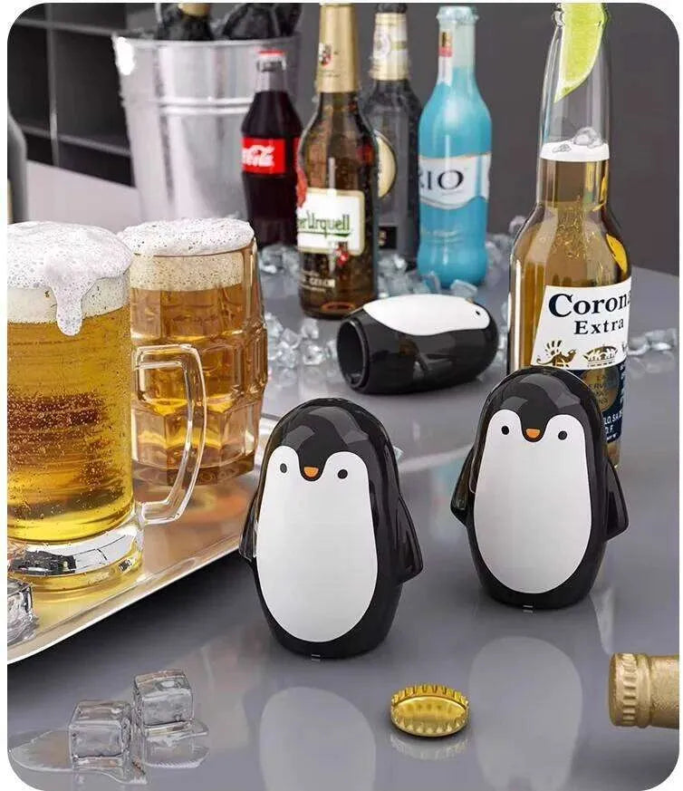 Cute Penguin Automatic Beer Bottle Opener | Effortless One‑Touch Cap Opener for Home Bar