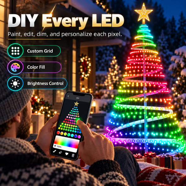 Music Sync Smart Tree Lights | Voice & App Control