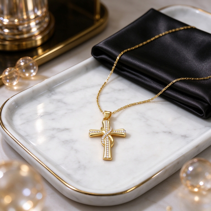 Eternal Cross Infinity Pendant Necklace