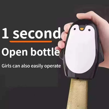Cute Penguin Automatic Beer Bottle Opener | Effortless One‑Touch Cap Opener for Home Bar
