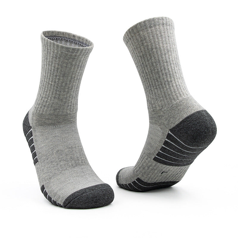 Men's Athletic Cushioned Crew Socks with Arch Compression for a Secure Fit (3-Pair)