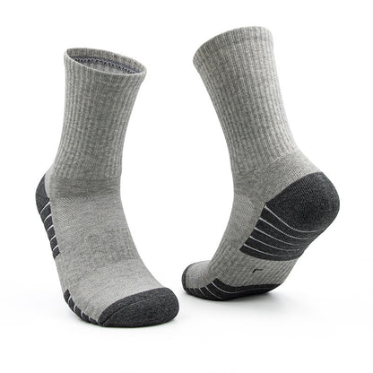 Men's Athletic Cushioned Crew Socks with Arch Compression for a Secure Fit (3-Pair)