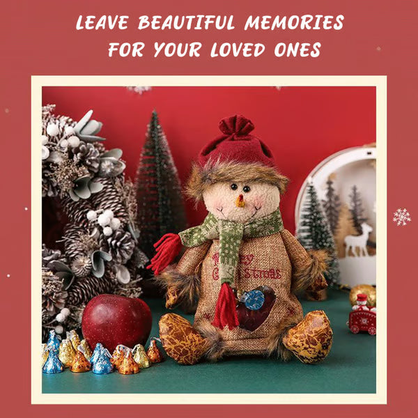 🔥50% OFF LIMITED TIME｜Christmas Plush Gift Bag, 3-Piece Bundle Get Extra Discount, Santa/Reindeer/Snowman Xmas Candy & Apple Gift Sack