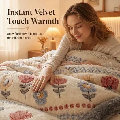 50% Off⏰ Double-Sided Sherpa Fleece Comforter | Thick Warm Winter Cozy Bedding❄️