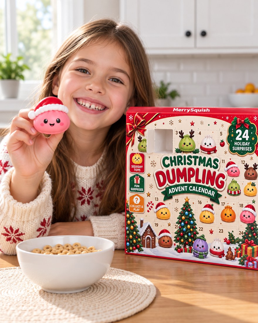 Mystery Dumpling Advent Calendar | Limited Time Buy 1 Get 1 Free, 24 Christmas Squishy Surprises