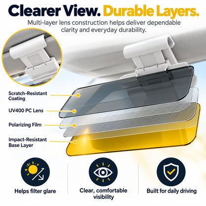 Day & Night Driving Anti-Glare Visor
