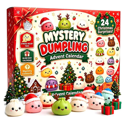 Mystery Dumpling Advent Calendar | Limited Time Buy 1 Get 1 Free, 24 Christmas Squishy Surprises