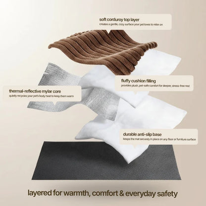 Non-Electric Self Warming Pet Mat ✨ 50% OFF Limited Offer, Winter Warm Thermal Bed for Pets