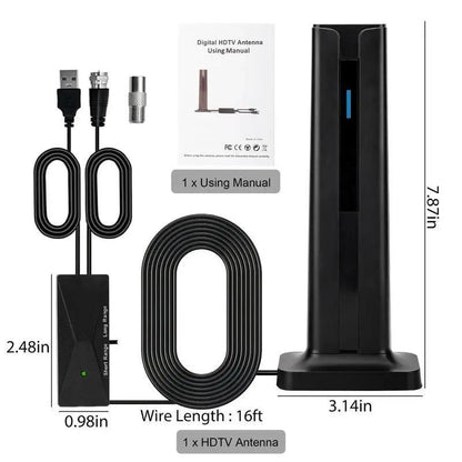4 K / 1080 P HDTV Indoor Antenna – FREE Local Channels, 360-Degree Reception