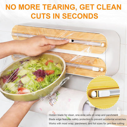 🎁🎁4-in-1 Magnetic Wrap Dispenser Elevate Your Kitchen Organization | 🔥👩‍🍳LIMITED TIME 50% OFF