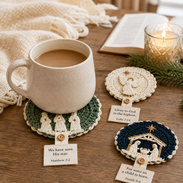 🧶Nativity Crochet Coaster DIY Kit