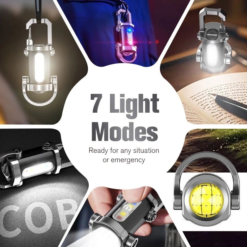 🔦 Rechargeable 300-Lumen Keychain Flashlight | USB-C, Tough EDC Light ⚡