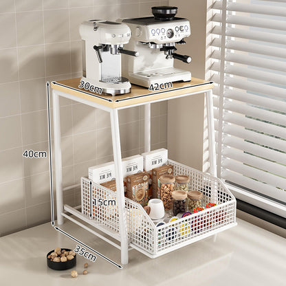 ⏳Time-Limited Special⏰Your coffee maker is taking up way too much counter space. This 2-tier stand lifts it up and adds a slide‑out drawer for pods and tools — more room, less clutter. ✨
