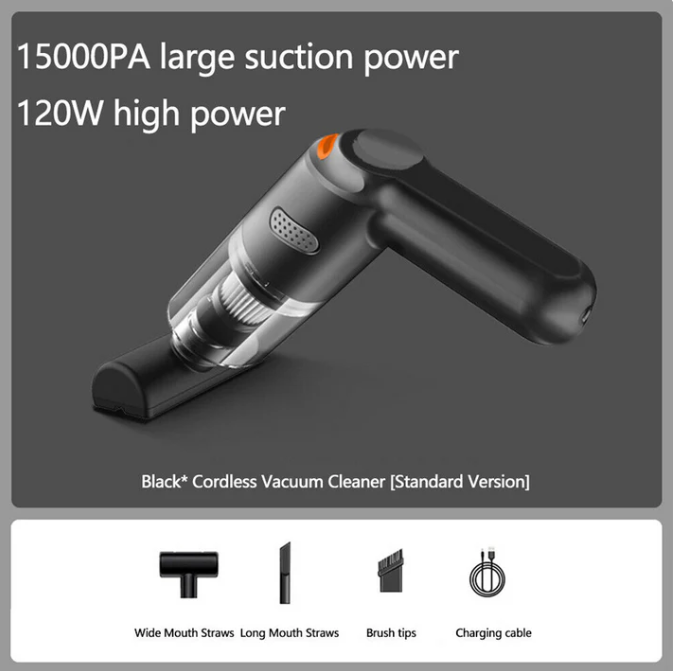High-Power Cordless Vacuum Cleaner Kit for Car