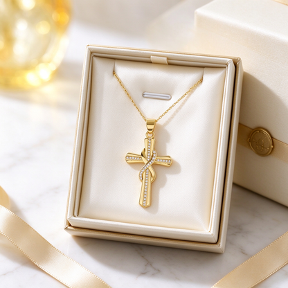 Eternal Cross Infinity Pendant Necklace