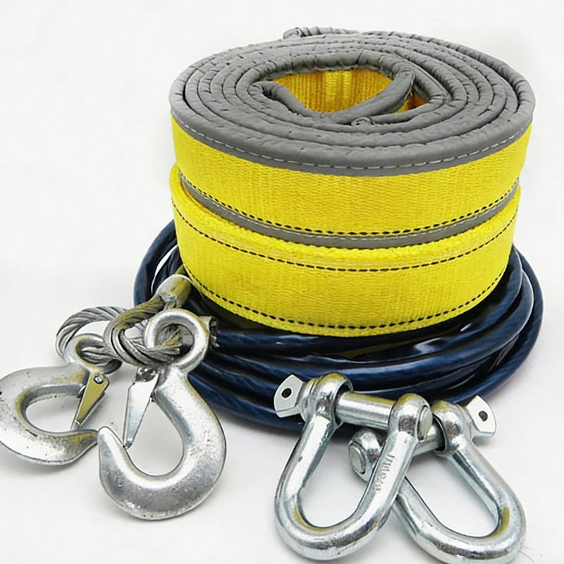 8-Ton Tow Rope with U-Shackle Hooks