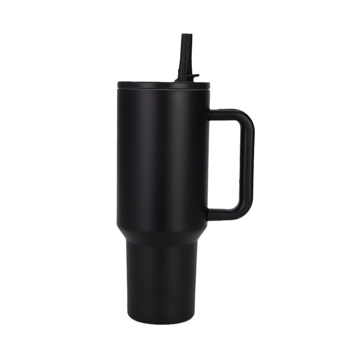 40oz Matte Insulated Tumbler with Handle & Flip Straw Lid, Leakproof Stainless Steel Water Bottle for Car Beach Travel