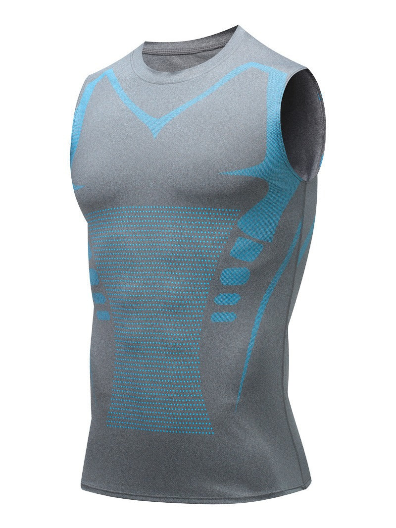 Men’s Ionic Fat Burning Compression Vest, Instant Slim Body Shaper Tank