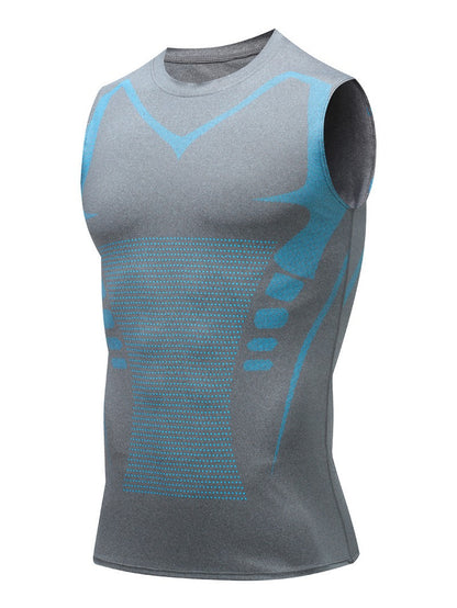 Men’s Ionic Fat Burning Compression Vest, Instant Slim Body Shaper Tank
