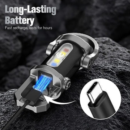 🔦 Rechargeable 300-Lumen Keychain Flashlight | USB-C, Tough EDC Light ⚡